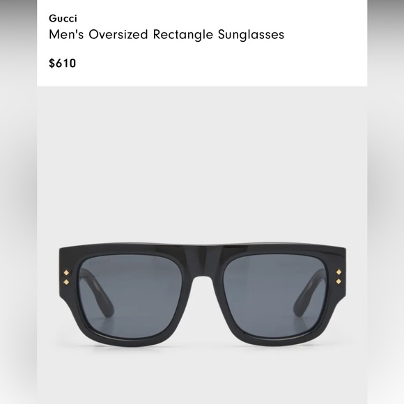 Gucci oversized rectangle sunglasses - Picture 3 of 6